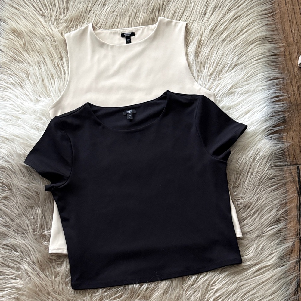2 Express Body Contour tops sz Large